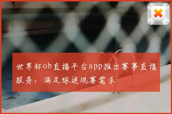 世界杯ob直播平台app推出赛事直播服务,满足球迷观赛需求